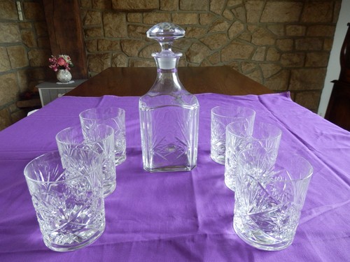 Lot verres carafe whisky - à,